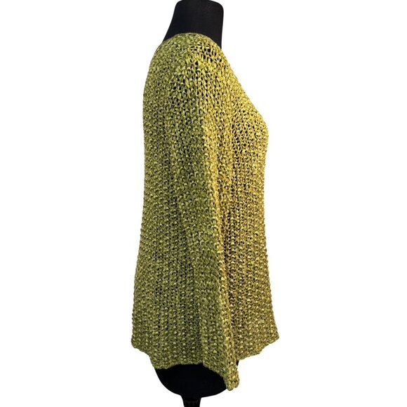 Sigrid Olsen Sport Womens Size Large Avocado  Green Loose Knit Sweater - Picture 5 of 8